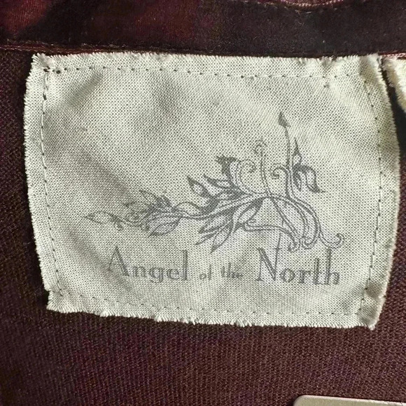 Anthropologie Angel of the North maroon tie sweater M NWT - Picture 4 of 5